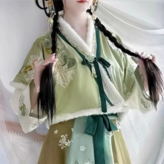 Lookbook Series 2025 Hanfu Water Blue Flower Green