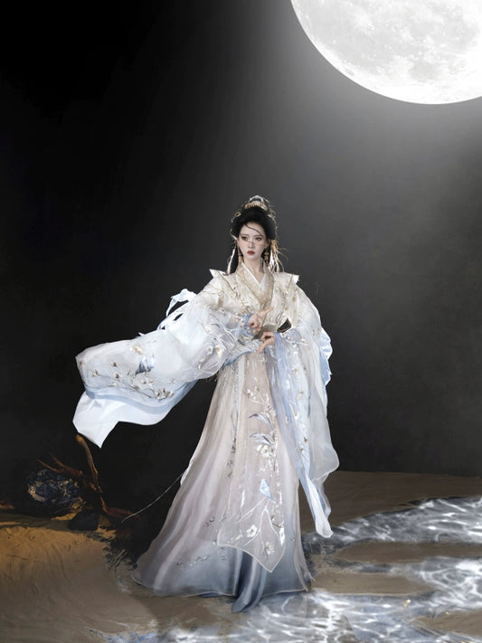 Ethereal Dreamscape Series Supreme Hanfu-Serene Moonlight Shining After the Clouds Disperse