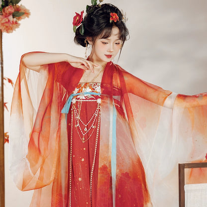 Lookbook Series Tang Hanfu 2025 Red-Dyed Cuckoo'S Hoof