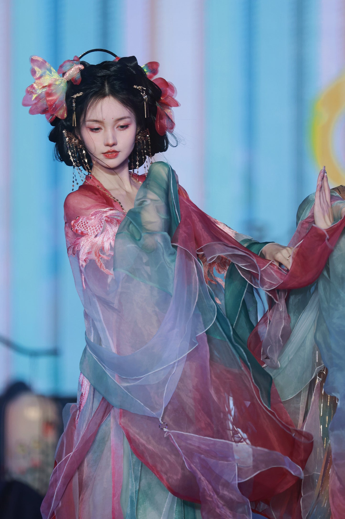 Oriental Aesthetics Series Koi Carp Dancing Hanfu Dress