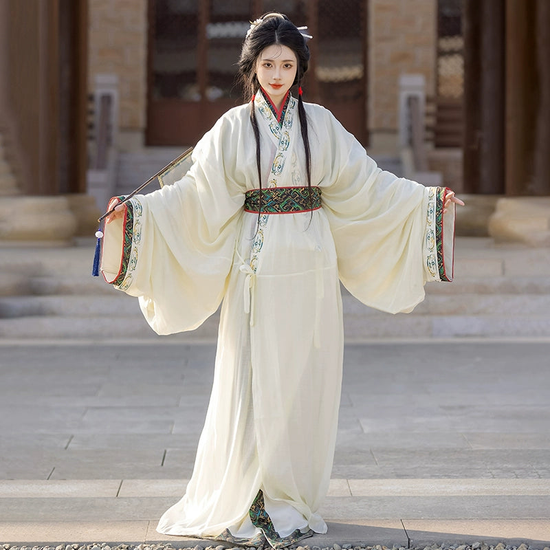 Warring States Robe Straight Hem Trailing Daily Original Hanfu Women