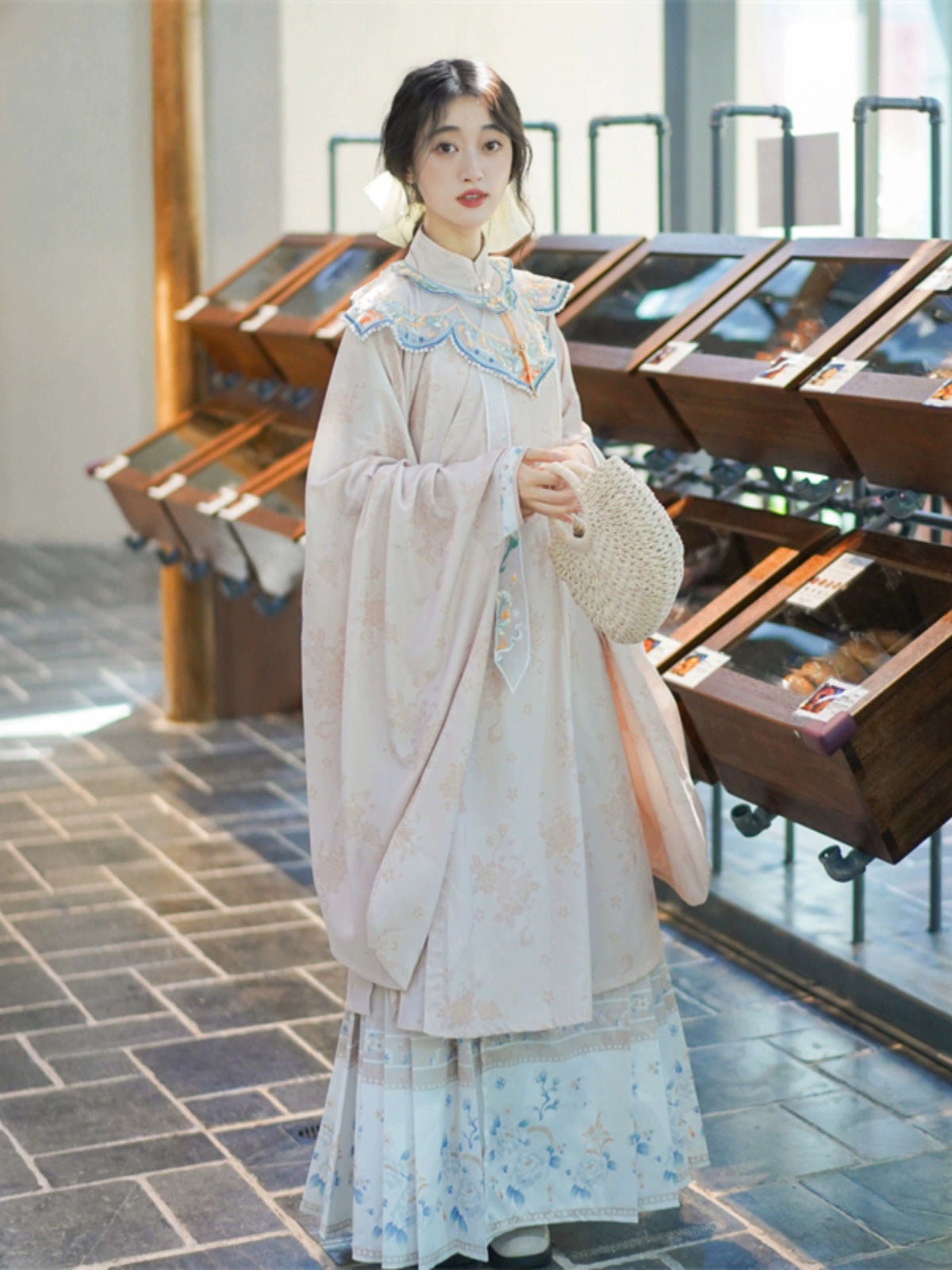 LOOKBOOK SERIES Ming Dynasty Beige Blue Hanfu