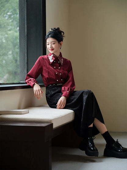 Shan Yuan Ye Hong Mei Se : Montyard Mume Rouge