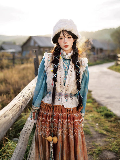 Lookbook Series Ethnic Autumn Hanfu Snow Plains Pray