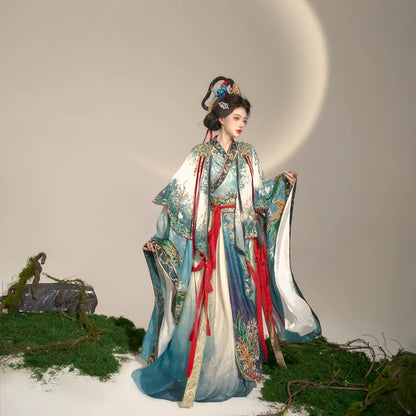 Ethereal Dreamscape Series Supreme Hanfu-Green Mountain Invitation