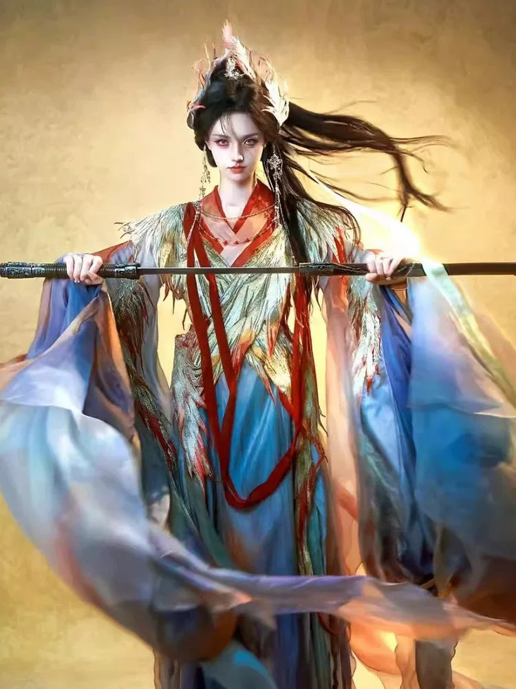 Oriental Aesthetics Series Sacred Fowl Qin Hanfu Dress