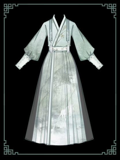 Flower Poetry Fuyao Original Martial Arts Hanfu Unisex