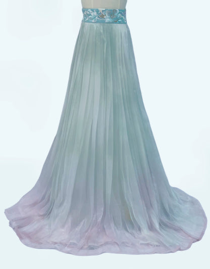 Haute Couture Series Woven Fabric Embroidered Hanfu Qing Huan Moon Goddess Warring States