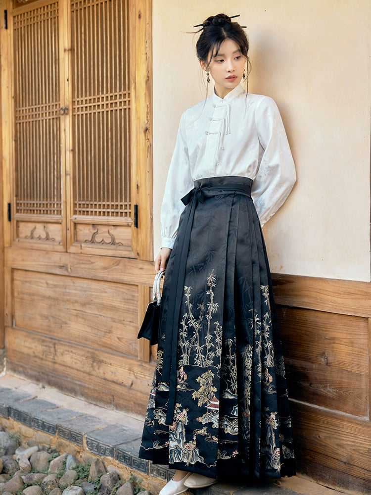 Mo Bai Zhu Xia Ting Lan : Inkwhite Bambooflow