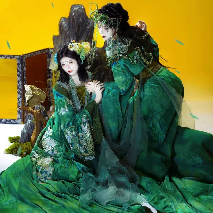 Oriental Aesthetics Series Elegant Verdure Hanfu Dress