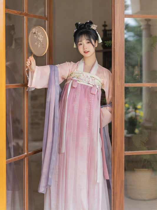 Weeping Begonia Original Tang Dynasty Hanfu women's chest-length skirt