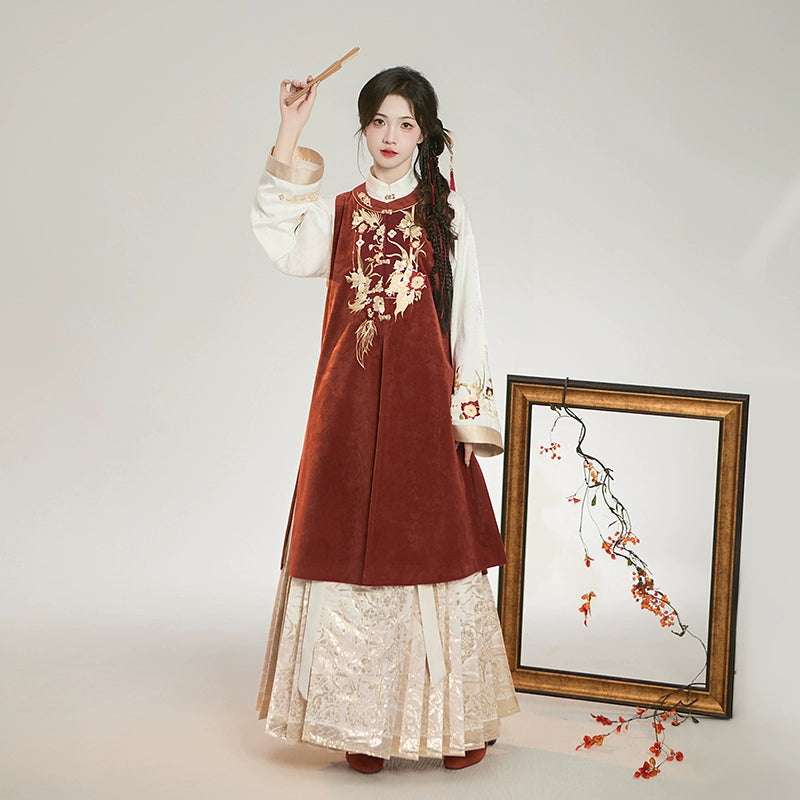 Hanshang Hualian Ming Modern Hanfu Red