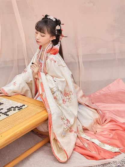 Moran Yingfei : Inkbloom Sakura-Large Sleeve Shirt