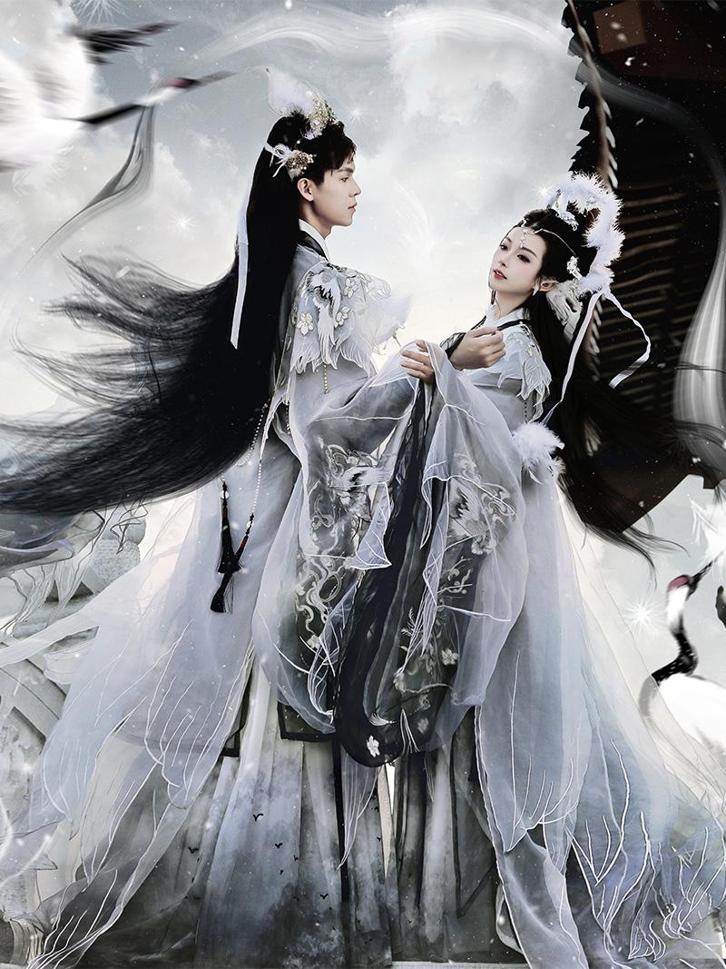 Couple Series Crane Sings Sky Male & Female Style