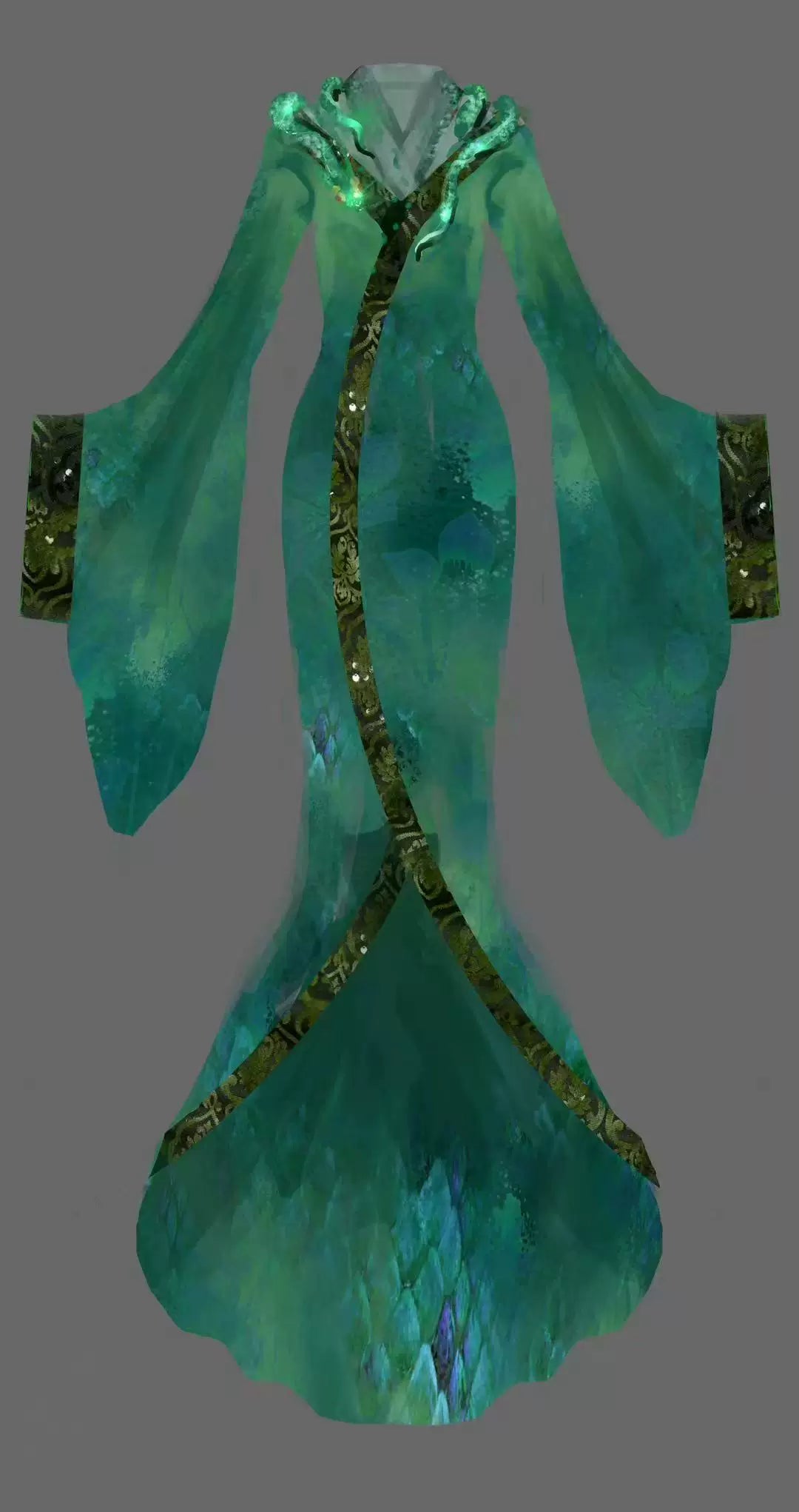 Oriental Aesthetics Series Elegant Verdure Hanfu Dress