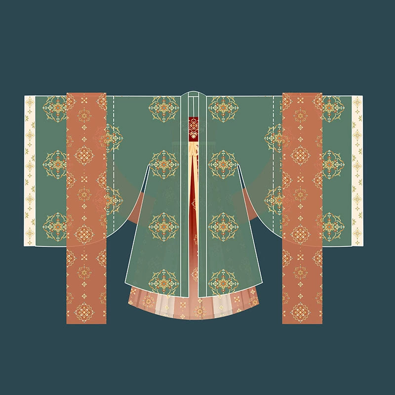 LOOKBOOK SERIES Tang Dynasty Khaki Red Green Hanfu