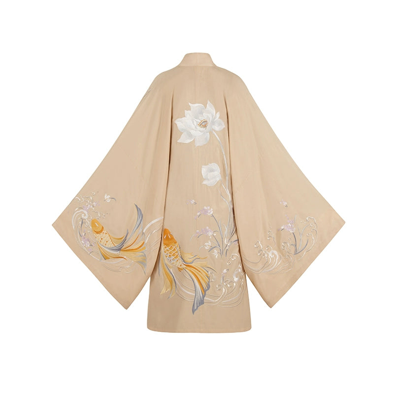 Qing He Jin Li : Iridescent Couple-Big Sleeve Shirt