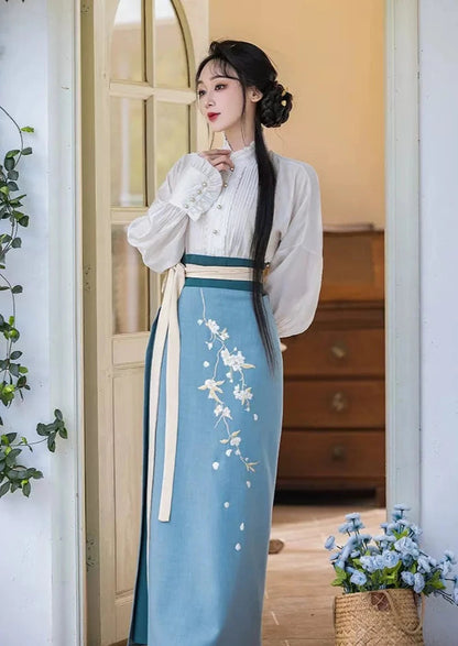 3-Pieces Set Modern Hanfu Qipao Cheongsam Dress Skirt, gifts for women 2024