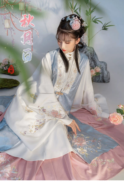 LOOKBOOK SERIES Ming Dynasty Pink Green Skirt Hanfu