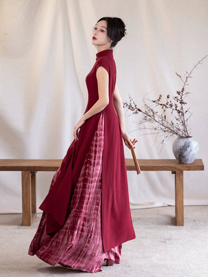 Dreams Scarlet Slit New Chinese Aodai Dress