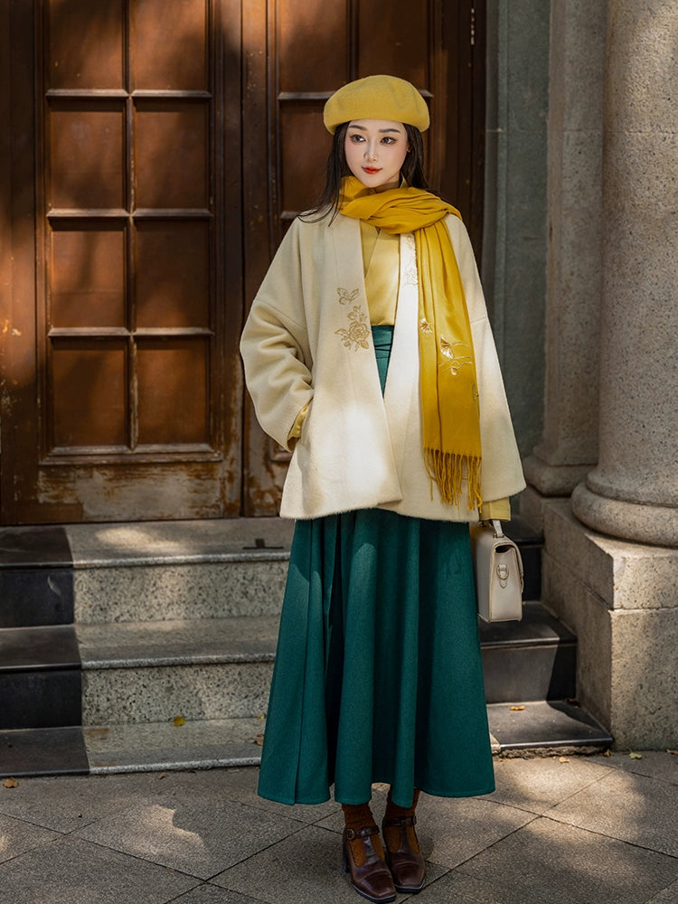 Dreams Turmeric Green Winter Hanfu