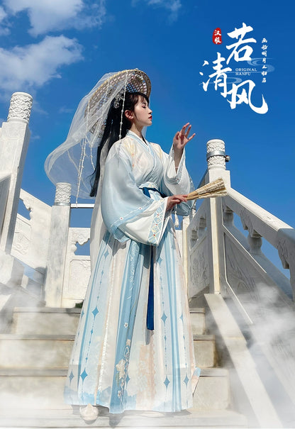 LOOKBOOK SERIES Wei Jin Dynasty Red Blue Hanfu