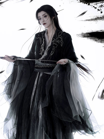 Wuxia Chic Series Ink Mist Gown