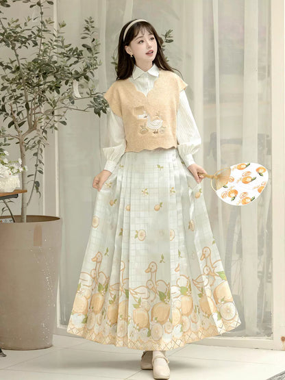 Neverland Series Han Elements Modern Hanfu Lemon Duck