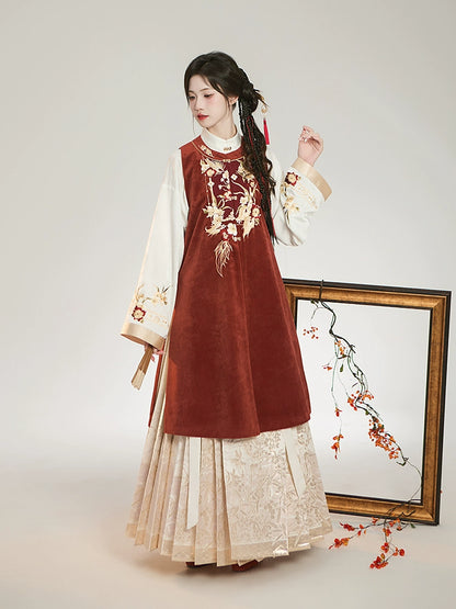 Hanshang Hualian Ming Modern Hanfu Red