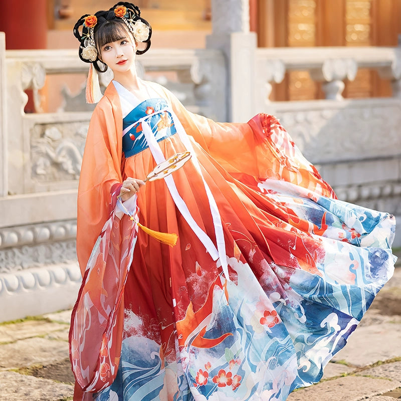 LOOKBOOK SERIES Tang Dynasty Printing Shirt Hanfu