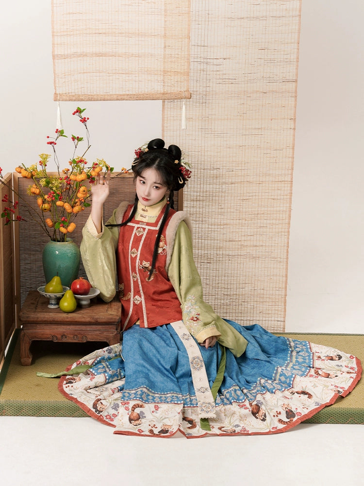 Mountain-View Qiao Series New Chinese Hanfu Berry Small Round