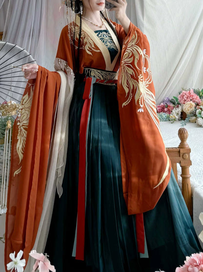 Lookbook Series 2025 Hanfu Surging Black Billow Red