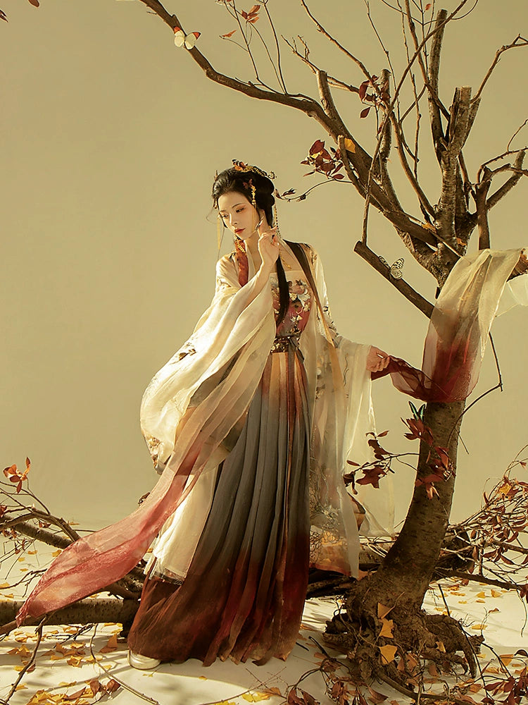 Ethereal Dreamscape Series Supreme Hanfu-Apricot Autumn Whispers