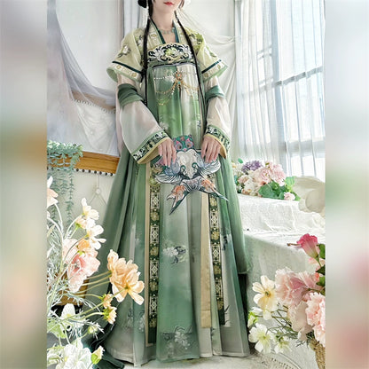 LOOKBOOK SERIES Tang Dynasty Green Shirt Hanfu