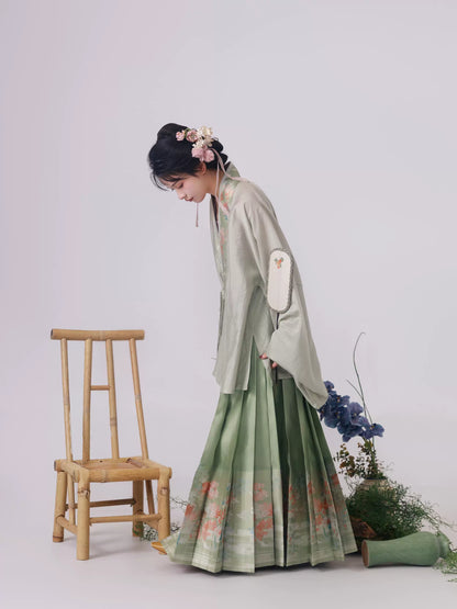 Shangyao Retreat Series Pink Imitation Ming Hanfu