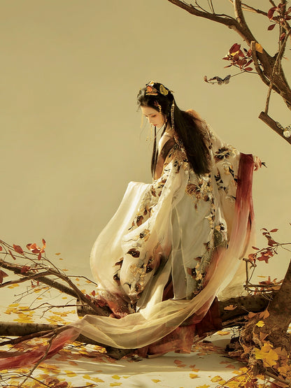 Ethereal Dreamscape Series Supreme Hanfu-Apricot Autumn Whispers