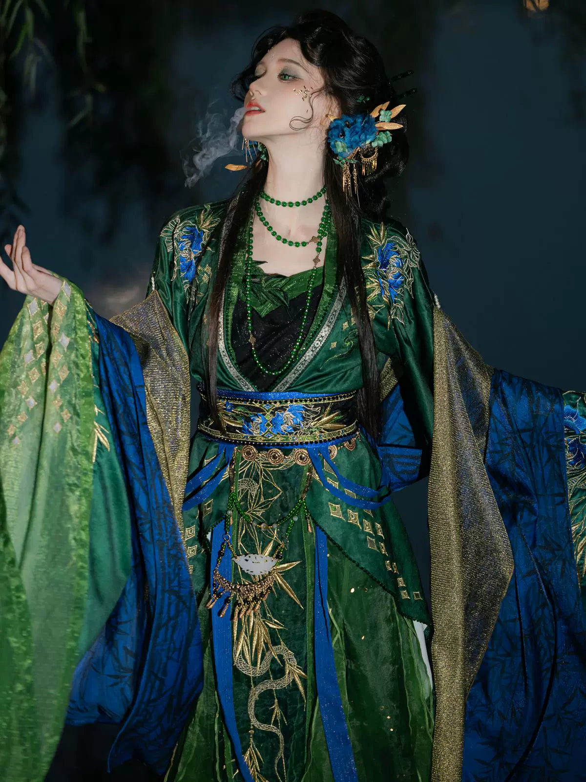 Cloud-Kissing Nature Series Viridbamboo Han Hanfu