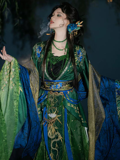 Cloud-Kissing Nature Series Viridbamboo Han Hanfu
