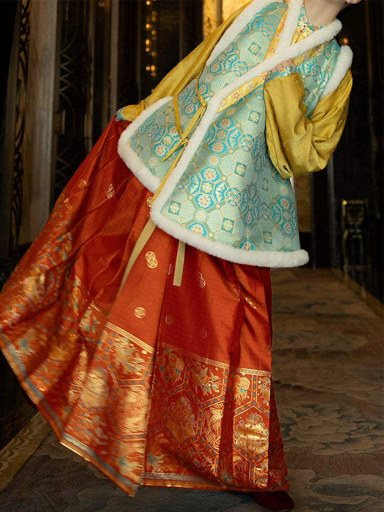 Lookbook Series Palace Ming Dynasty Hanfu Accumulate Golden