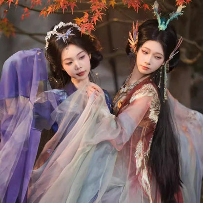 Oriental Aesthetics Series Sacred Fowl Hezi Hanfu Dress