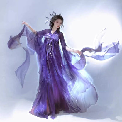 Oriental Aesthetics Series Koi Amethyst Classical Hanfu Dress
