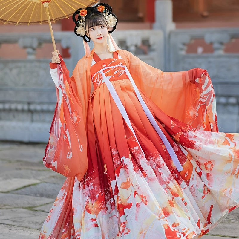 LOOKBOOK SERIES Tang Dynasty Printing Shirt Hanfu