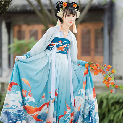 LOOKBOOK SERIES Tang Dynasty Printing Shirt Hanfu