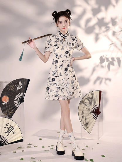 New Chinese Style Cheongsam Qipao Girlish Dressy Casual 7