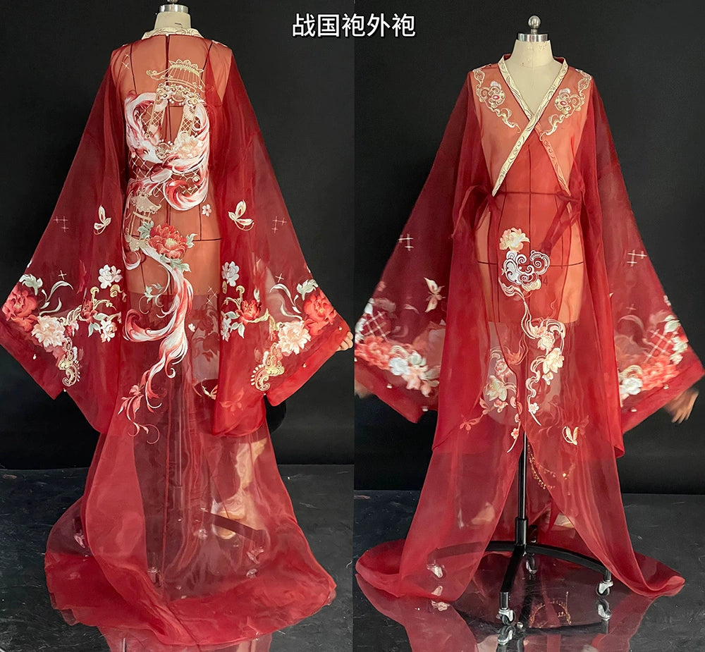 Haute Couture Series Woven Fabric Embroidered Qing Huan Guixu Fox Hanfu