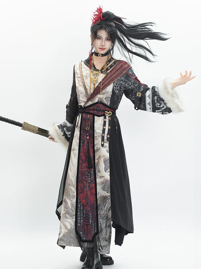 Flower Poetry Ancient Knight Men Unisex Hanfu