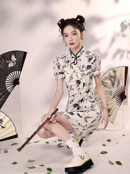 New Chinese Style Cheongsam Qipao Girlish Dressy Casual 7