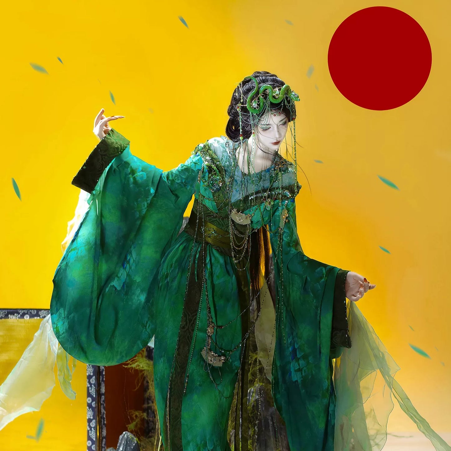 Oriental Aesthetics Series Elegant Verdure Hanfu Dress