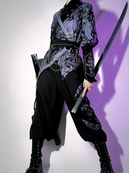 Flower Poetry Hidden Moon Men Unisex Hanfu