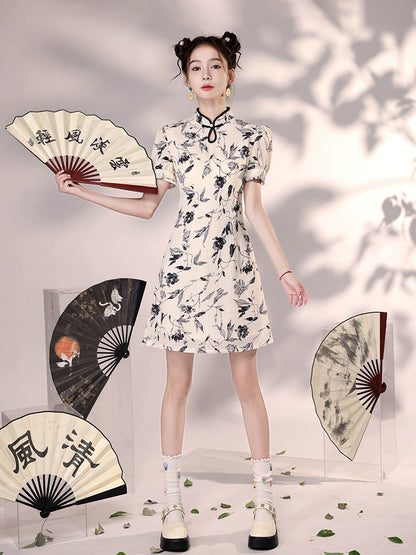 New Chinese Style Cheongsam Qipao Girlish Dressy Casual 7